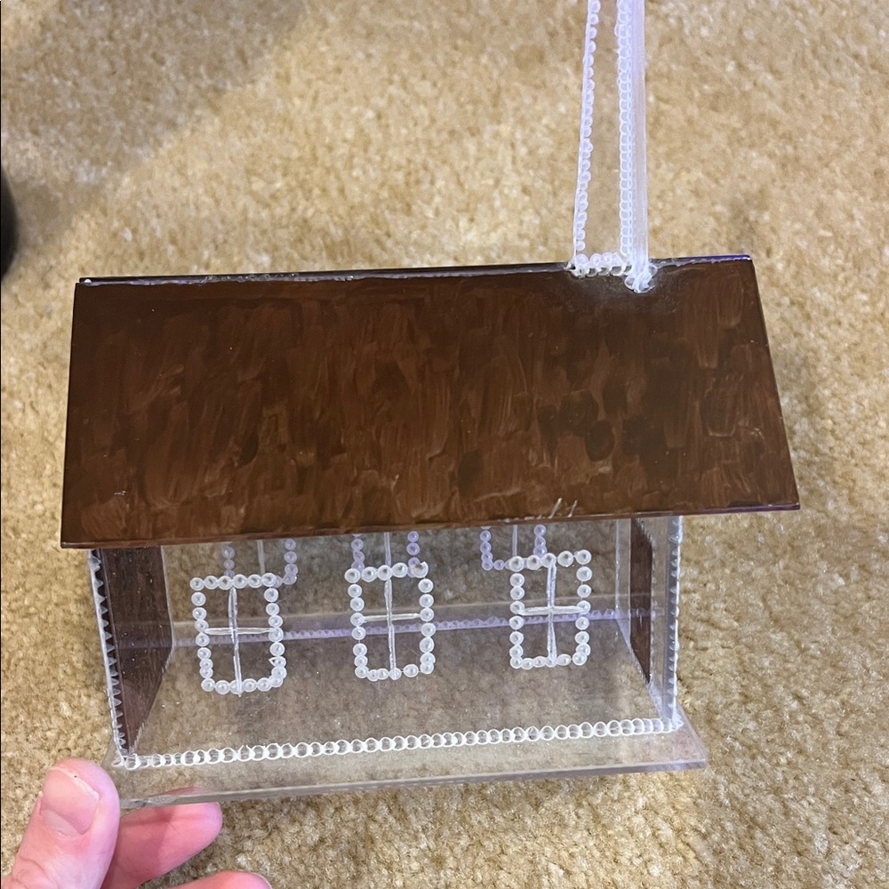 Brown and Clear Beaded Church